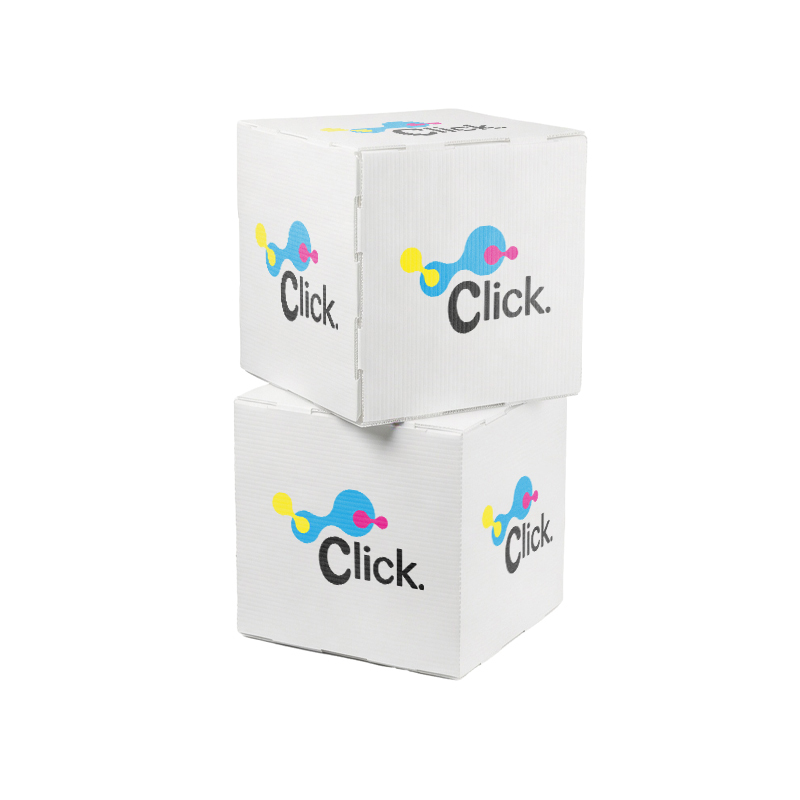 Cubo, 4 cores em polionda 3 mm. 20x20x20cm.